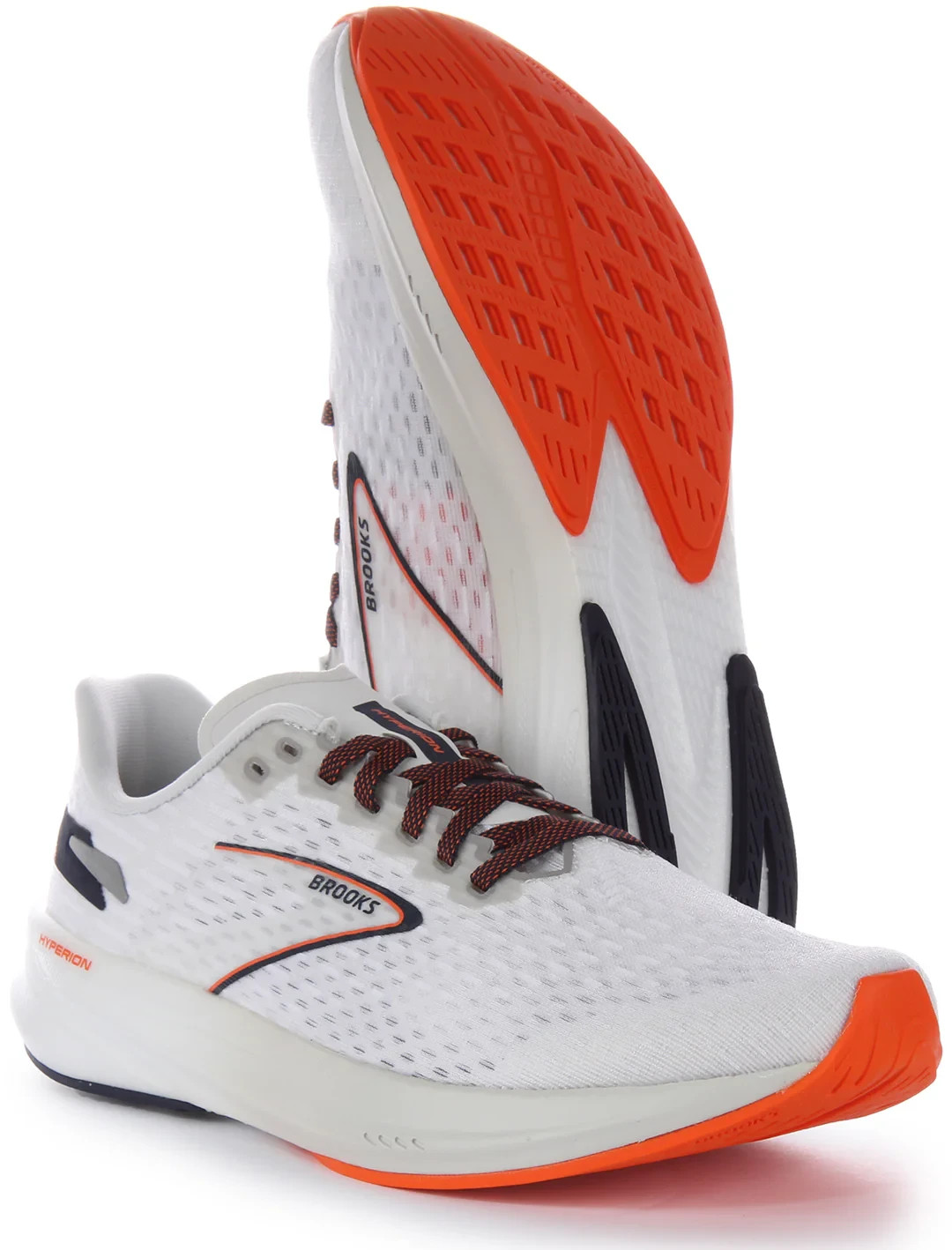 Brooks Hyperion US 13 Men’s White Black Orange Speed Lightweight Neutral Run New