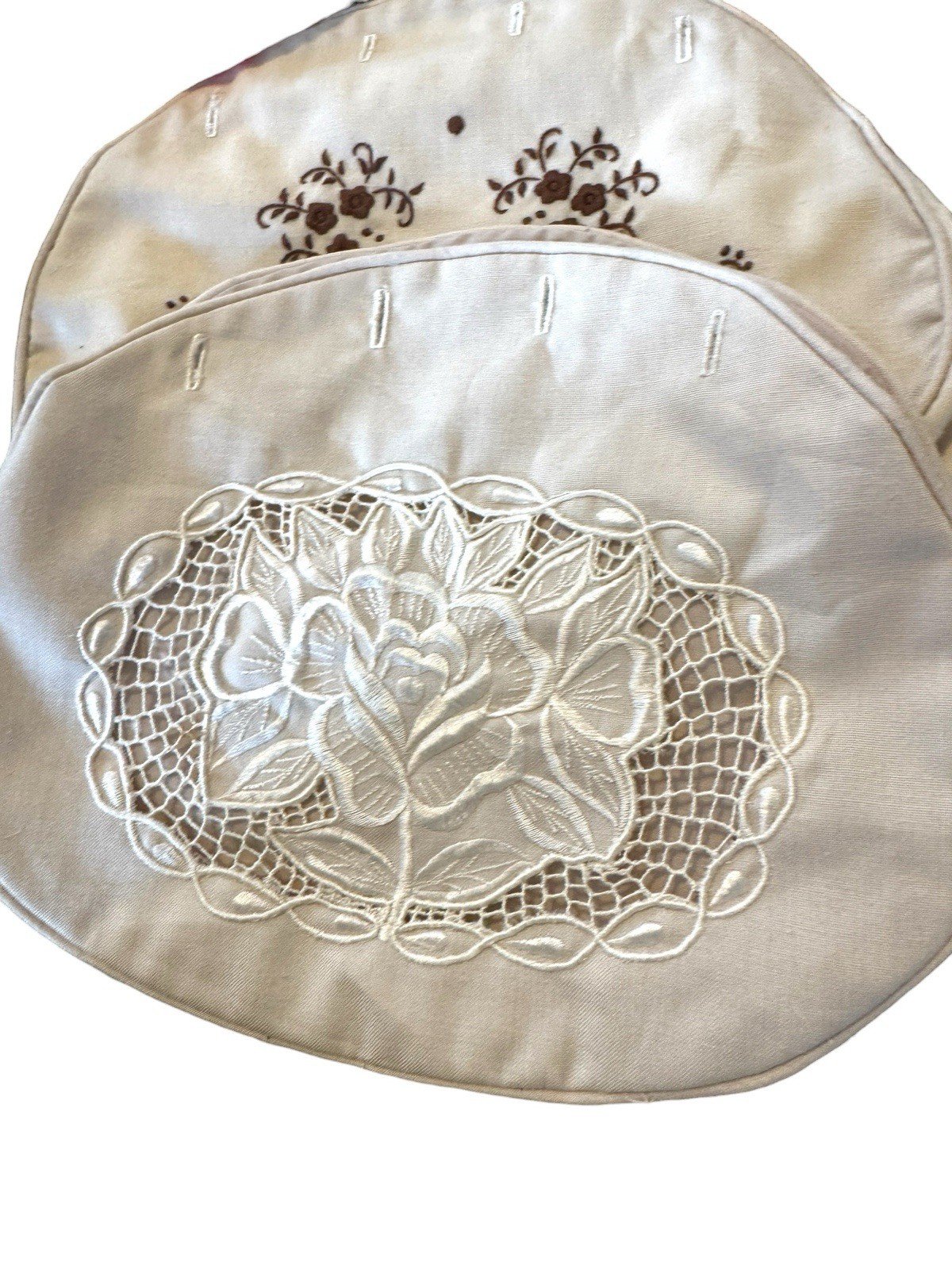 Vintage Bermuda Bag Plus 8 Covers Embroidered Purses Bake Lite Frame