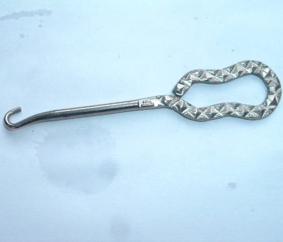 The Conniff Shoe Co. Geneva NY Vintage Metal Silver Button Hook