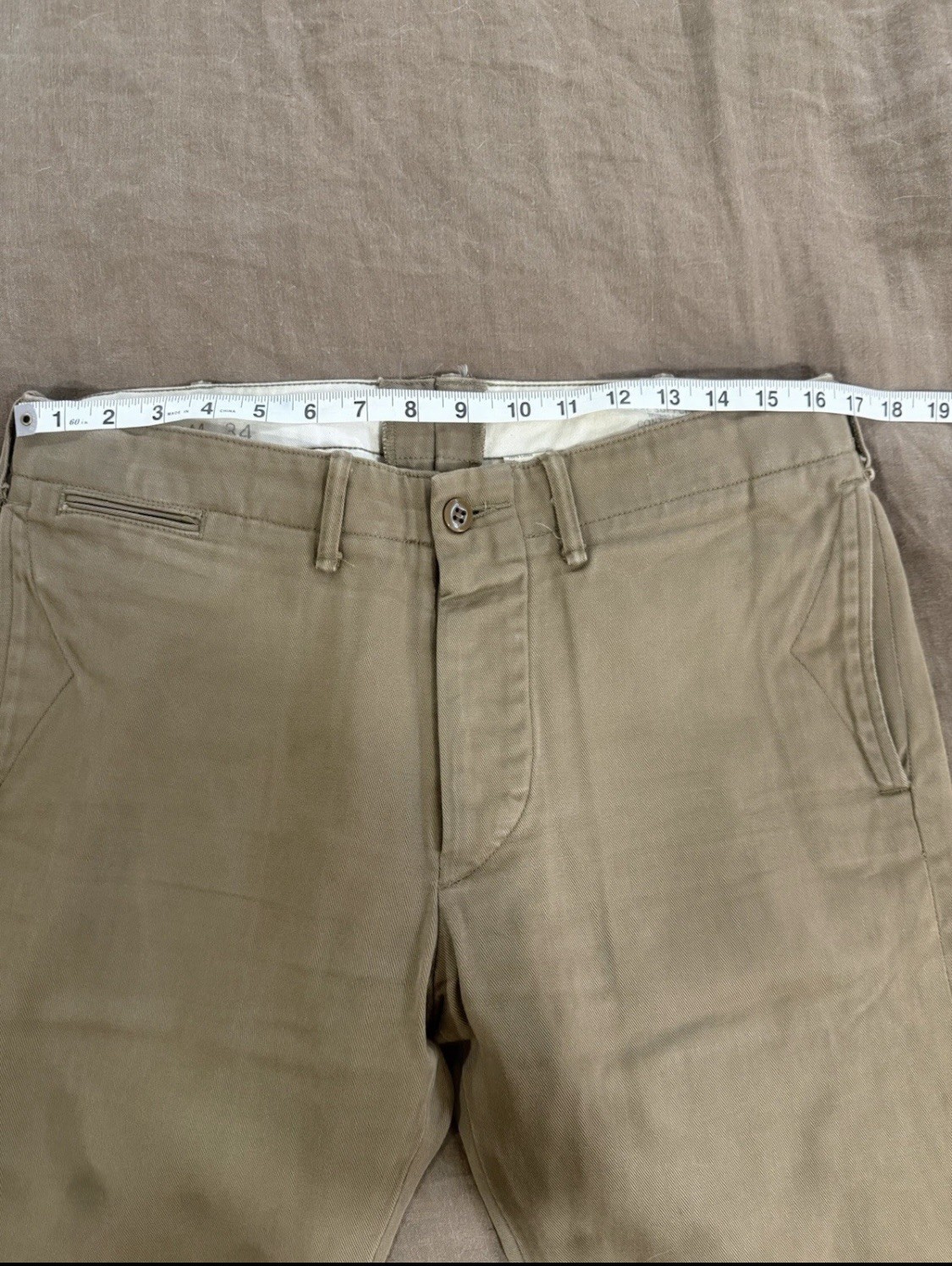 RRL Double RL Officer’s Chino Pants Selvedge, Size 31×32