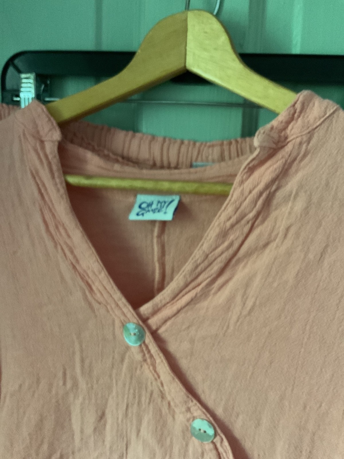 Oh My Gauze! Peach/Pink Lightweight Cotton Top and Pants Set L/XL