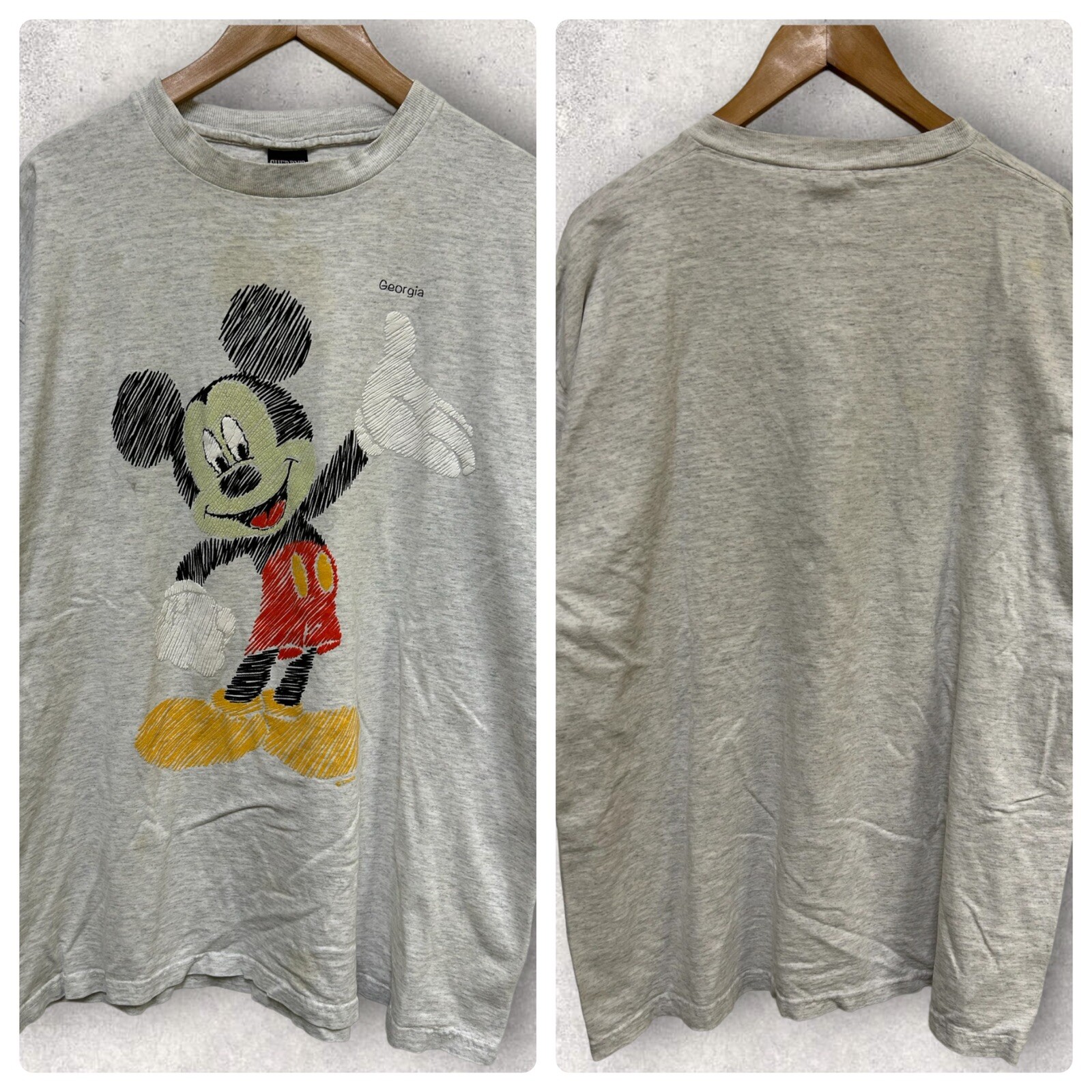 Sherry’s Best Micky Mouse Men’s Vintage Graphic T Shirt AOFP Gray Size 2XL