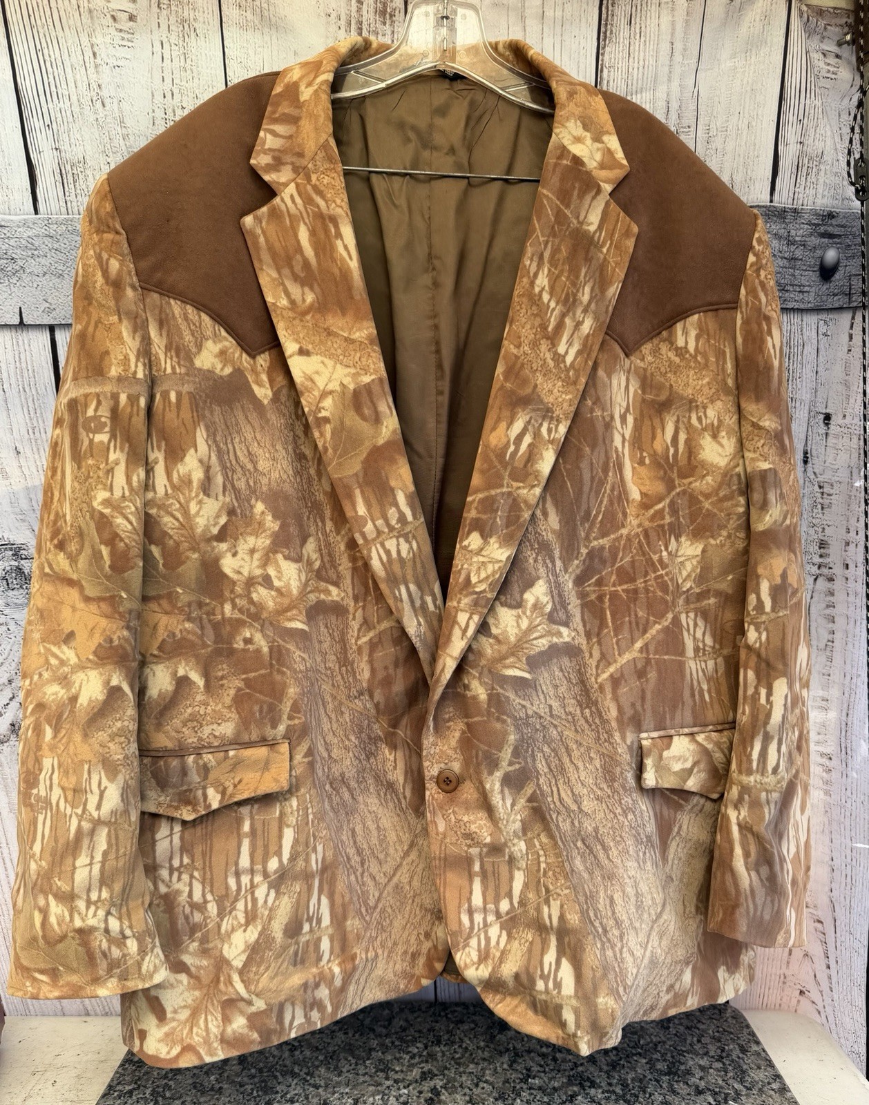 Mossy Oak Break UP Camo Formal Sport Coat tan yoke The Formal Sportsman 52 Reg