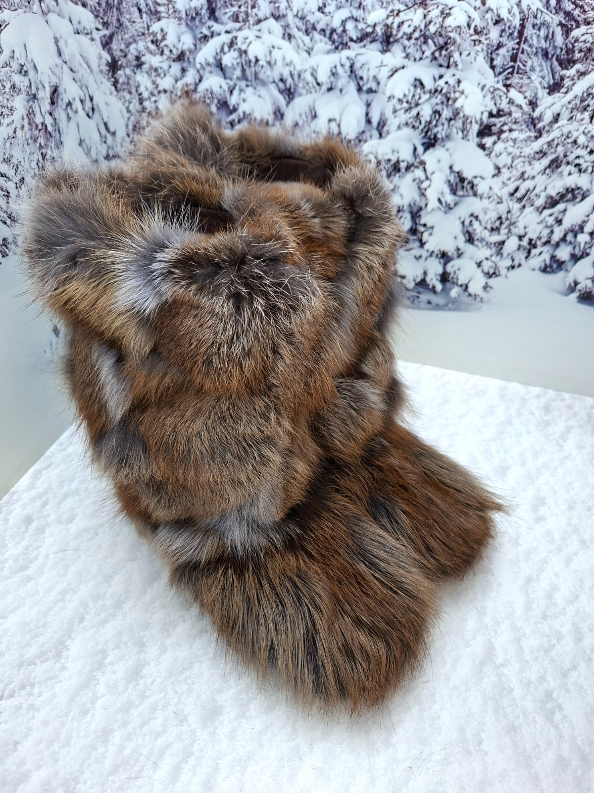 Patchwork Fox fur boots for women, mukluks, yeti boots, Womens Eskimo boots