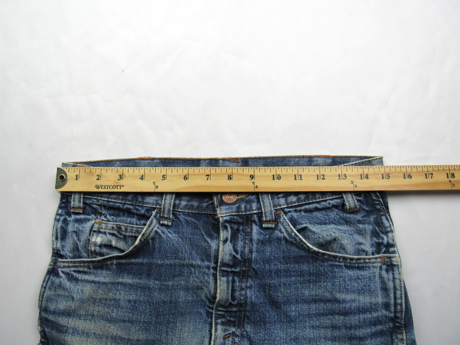 Vtg 1960s Levis Big E Orange Tab 606 Super Slim Denim Jeans 30 x 29 Talon Zip