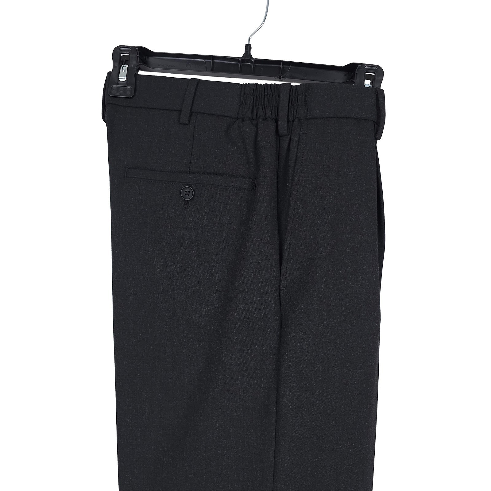 Tommy Hilfiger Mens Relaxed Fit Dress Pants 34×32 Charcoal Grey Pleated Stretch