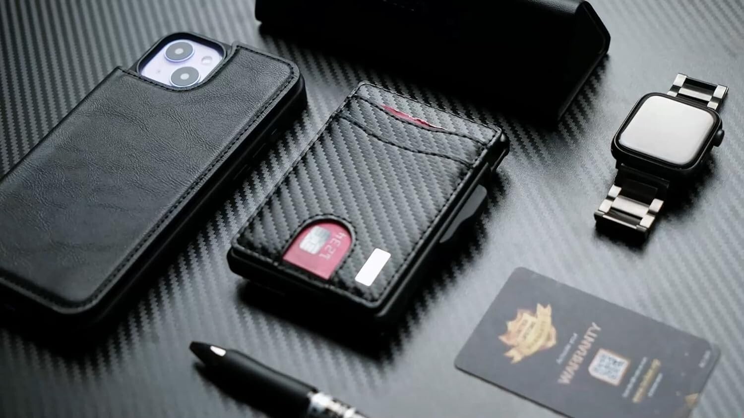 Minimalist Slim Wallet for Men, Credit Card Holder & Money Clip Wallet for Men