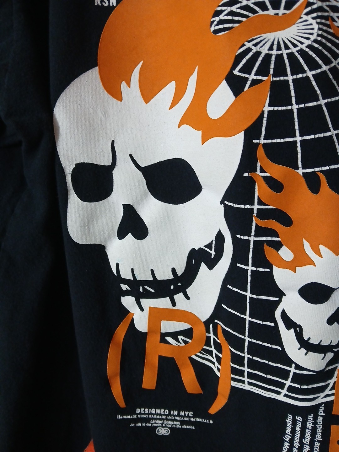 Reason Brand Fire and Skull Long Sleeve T-shirt Mens XL