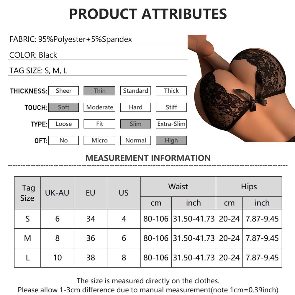 Sexy Ladies ❤️ Women Lace Crotchles Panties Open Back Panties Underwear Lingerie