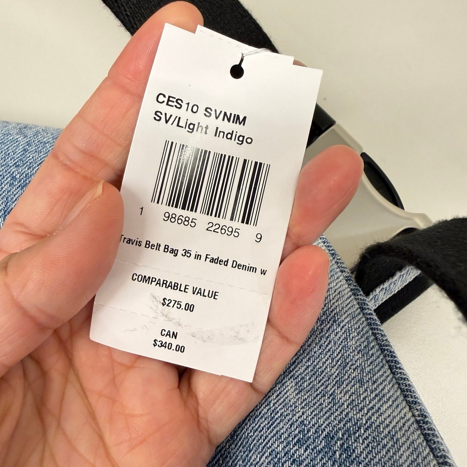 Coach Travis Belt Bag 35 In Loved Denim With Charms CES10 Silver/Light Indigo
