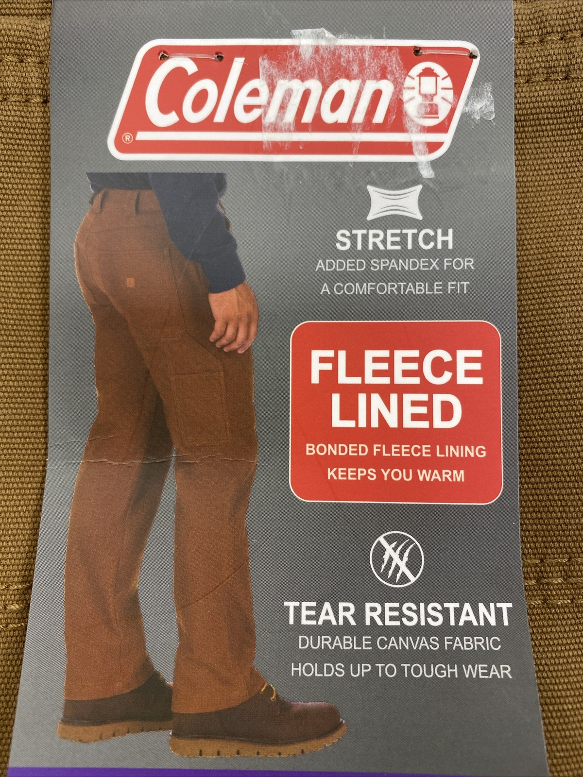 Coleman Men’s Fleece Lined Work Utility Pants Assorted Sizes & Colors NWT