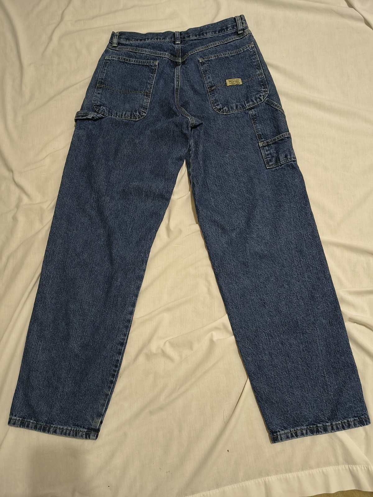 Wrangler Authentic Workwear Carpenter Denim Jeans Mens Size 30×32 Blue Wash