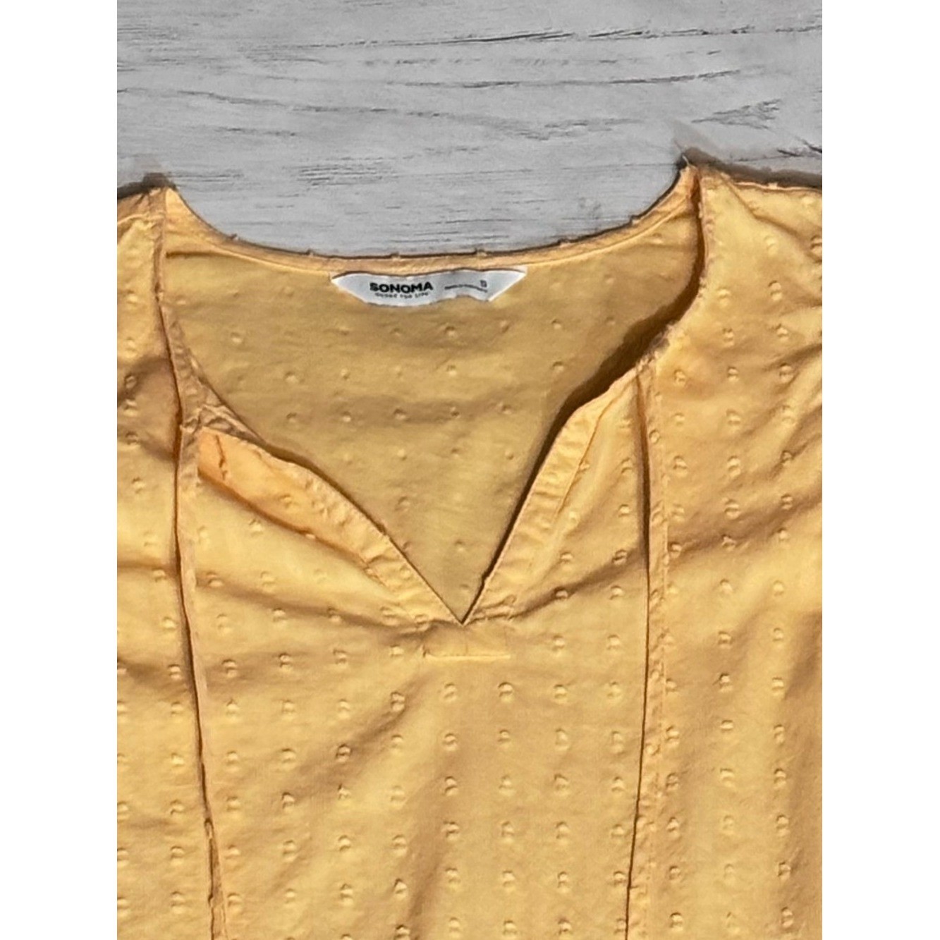 Universal Thread Mustard Yellow Flutter Sleeve Top Small Boho Summer Cottagecore