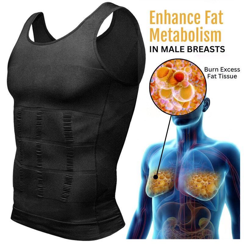 Men Compression Shirt Sleeveless Body Shaper Base Layer Slimming Tank Top Vest