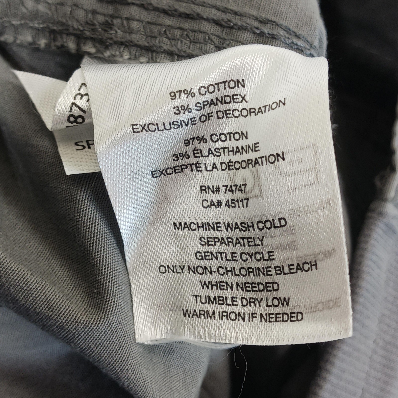 Natural Reflections Pants Womens 8 Gray Honeycreek Cargo Stretch Drawstring