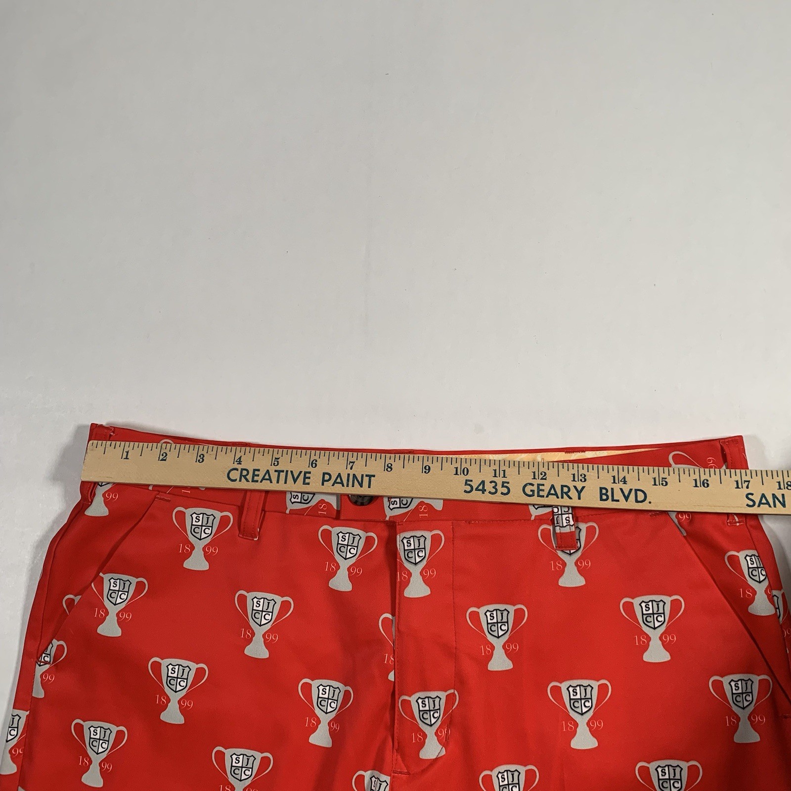 Loudmouth San Jose Country Club SJCC Golf Shorts Mens Sz 34 Red