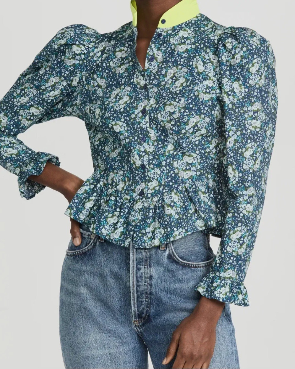Batsheva x Laura Ashley Grace Blouse Allerton Print NWT Size 4 XS