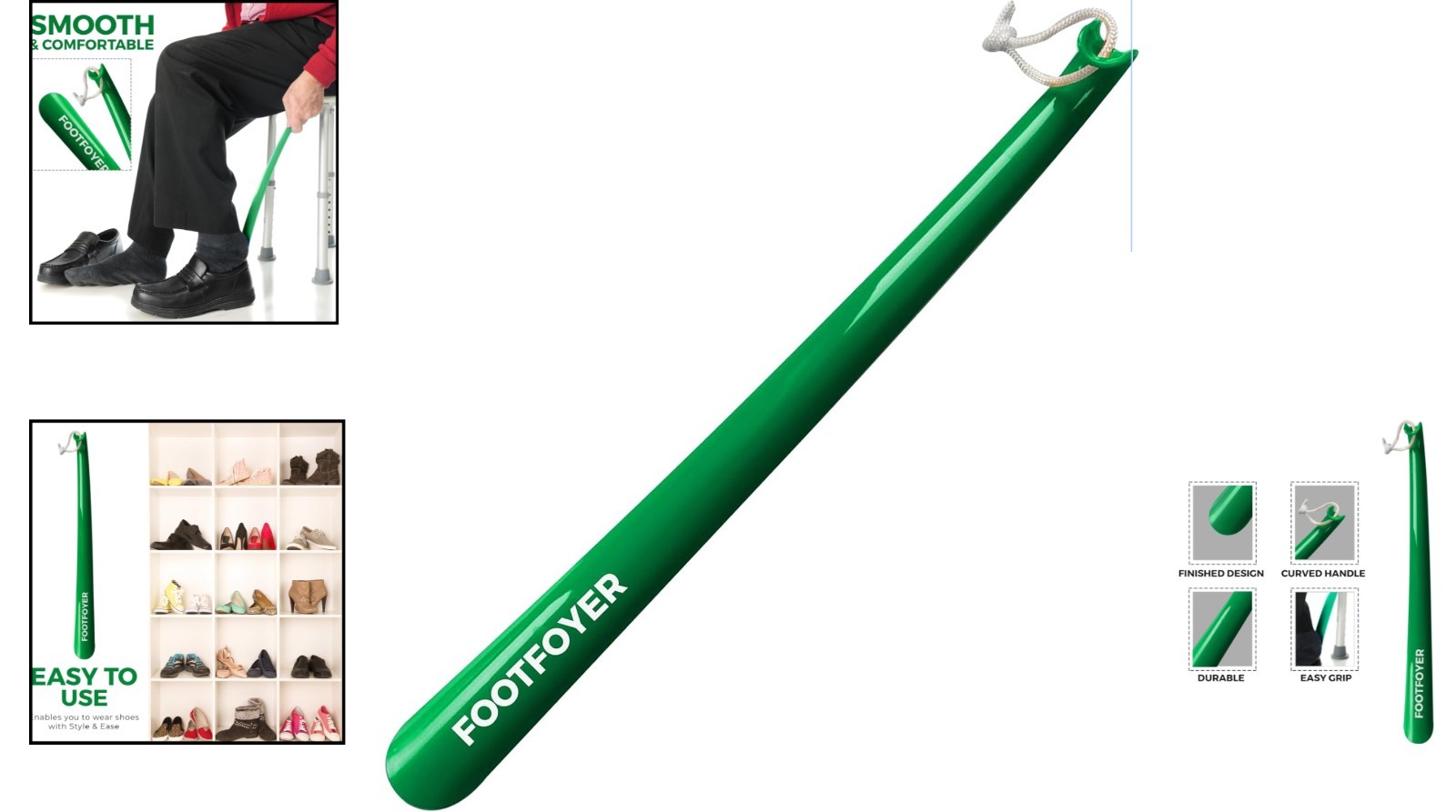 Comfortable 17-Inch Long Shoehorn with Ergonomic Handle for Effortless Wear