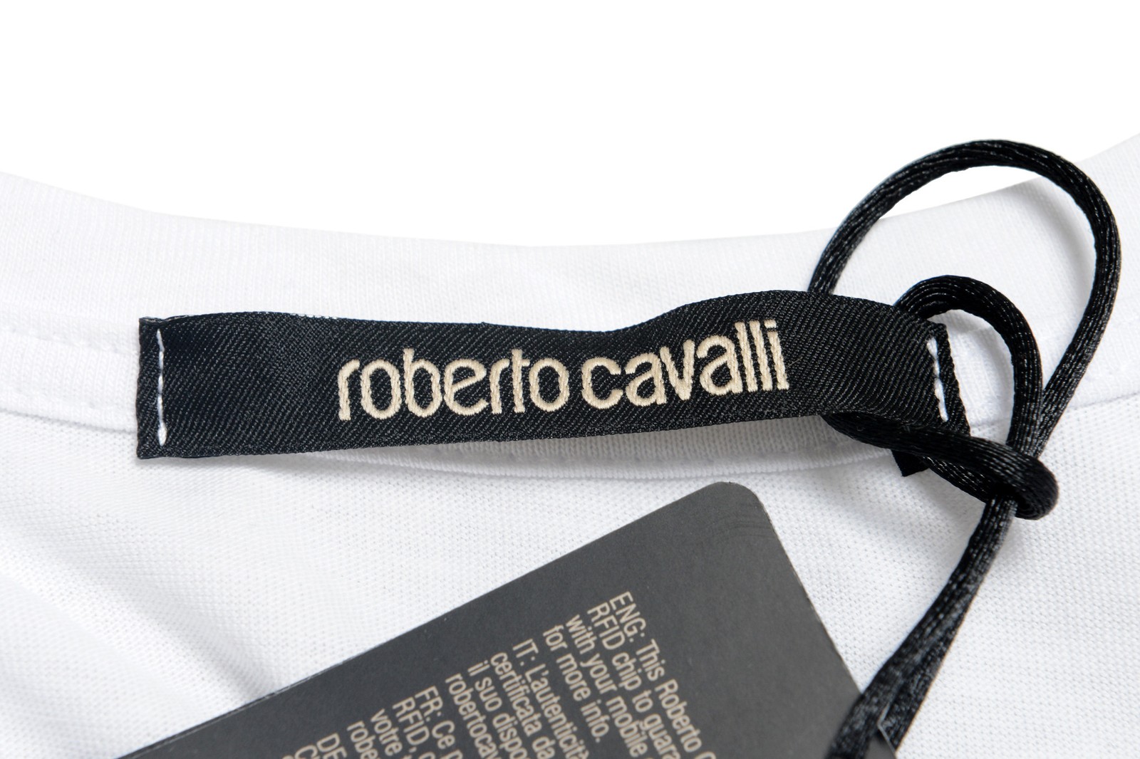 Roberto Cavalli Men’s White Graphic Print Crewneck T-Shirt Sz S M L XL 2XL