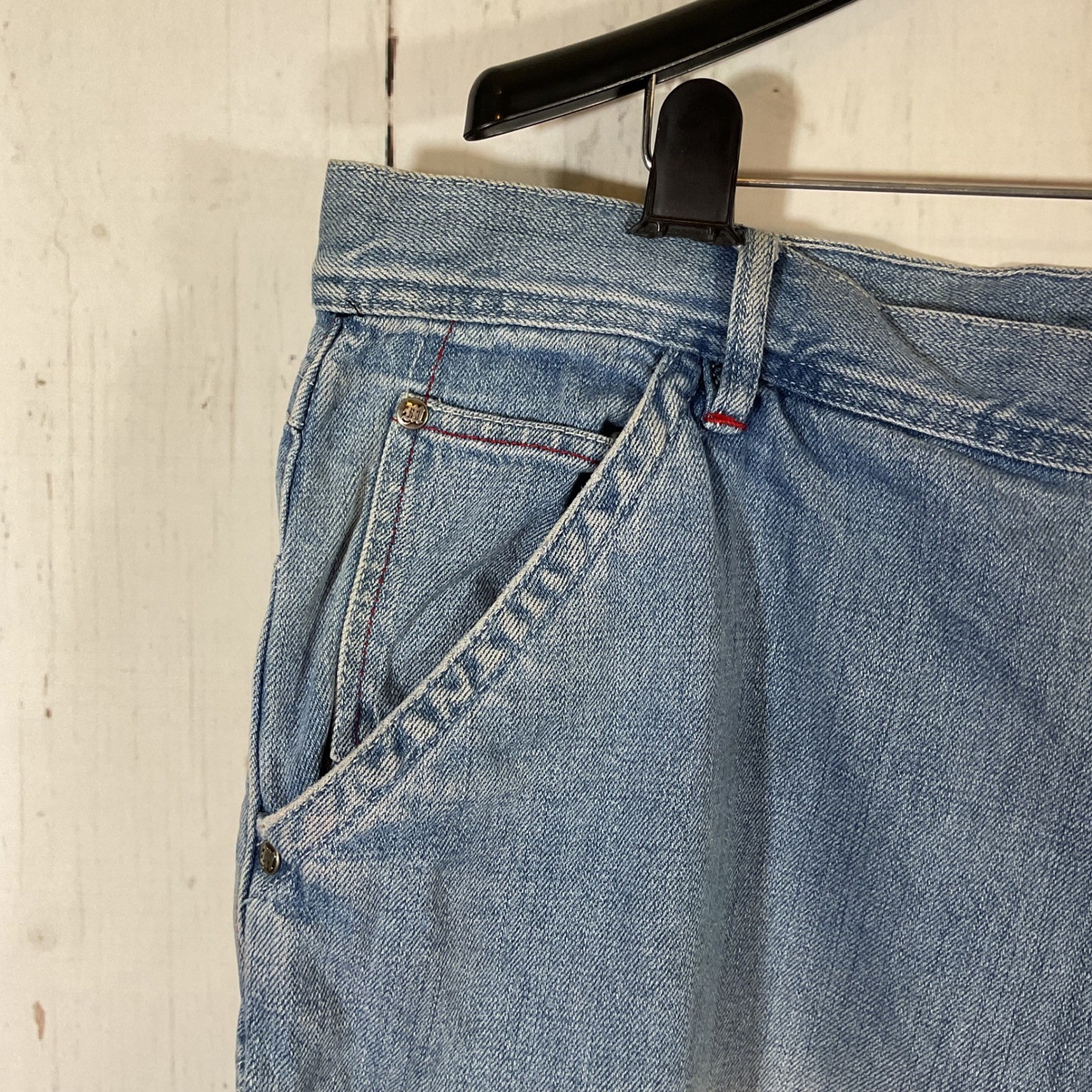 Tupac Makaveli Jeans 42×34 Baggy Denim Fade Graphic Hip Hop Y2K Grunge Rap 90s