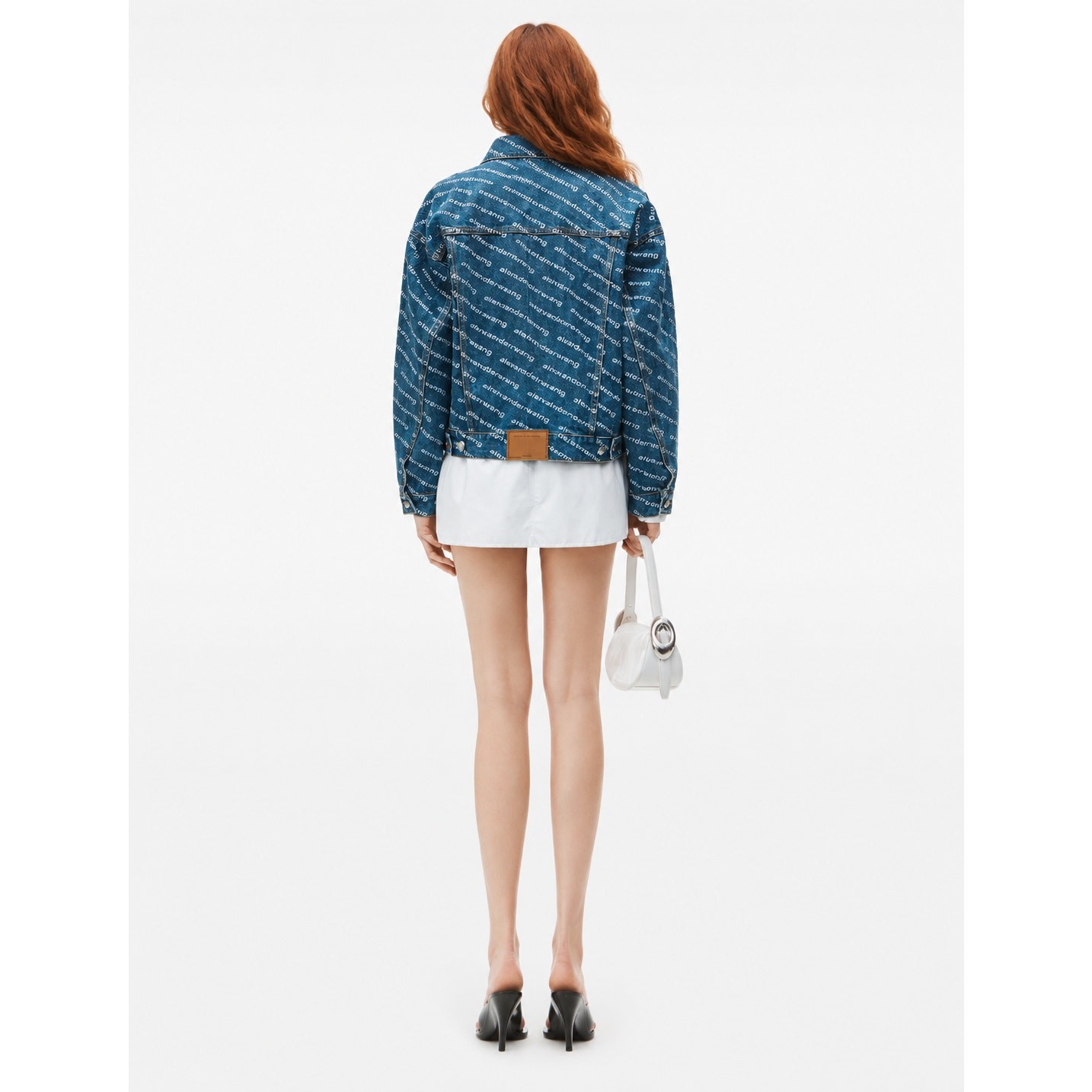Pre-Loved Alexander Wang Falling Back Logo Indigo Blue Denim Jacket