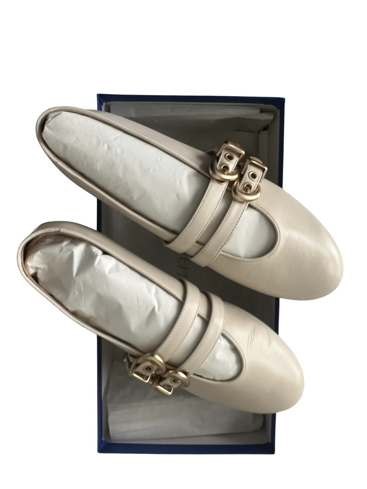 Stuart Weitzman Maven Mary Jane Flats – Calf Leather – Size 8.5B – New in Box