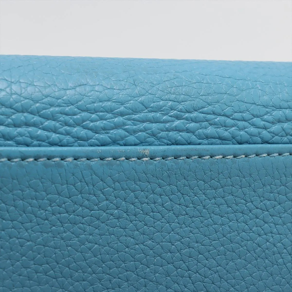 Hermès Kelly 50 Le Tournay Taurillon Clemence Blue Jean Silver Metal Fittings □L