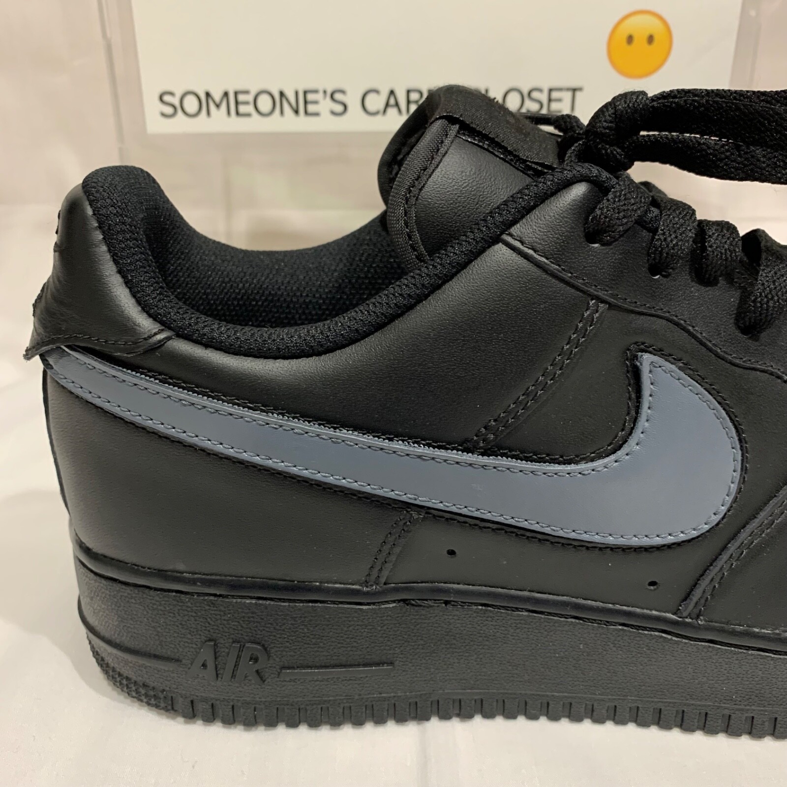 Nike Air Force 1 Low White Custom paint shoes (Black/Black laces)