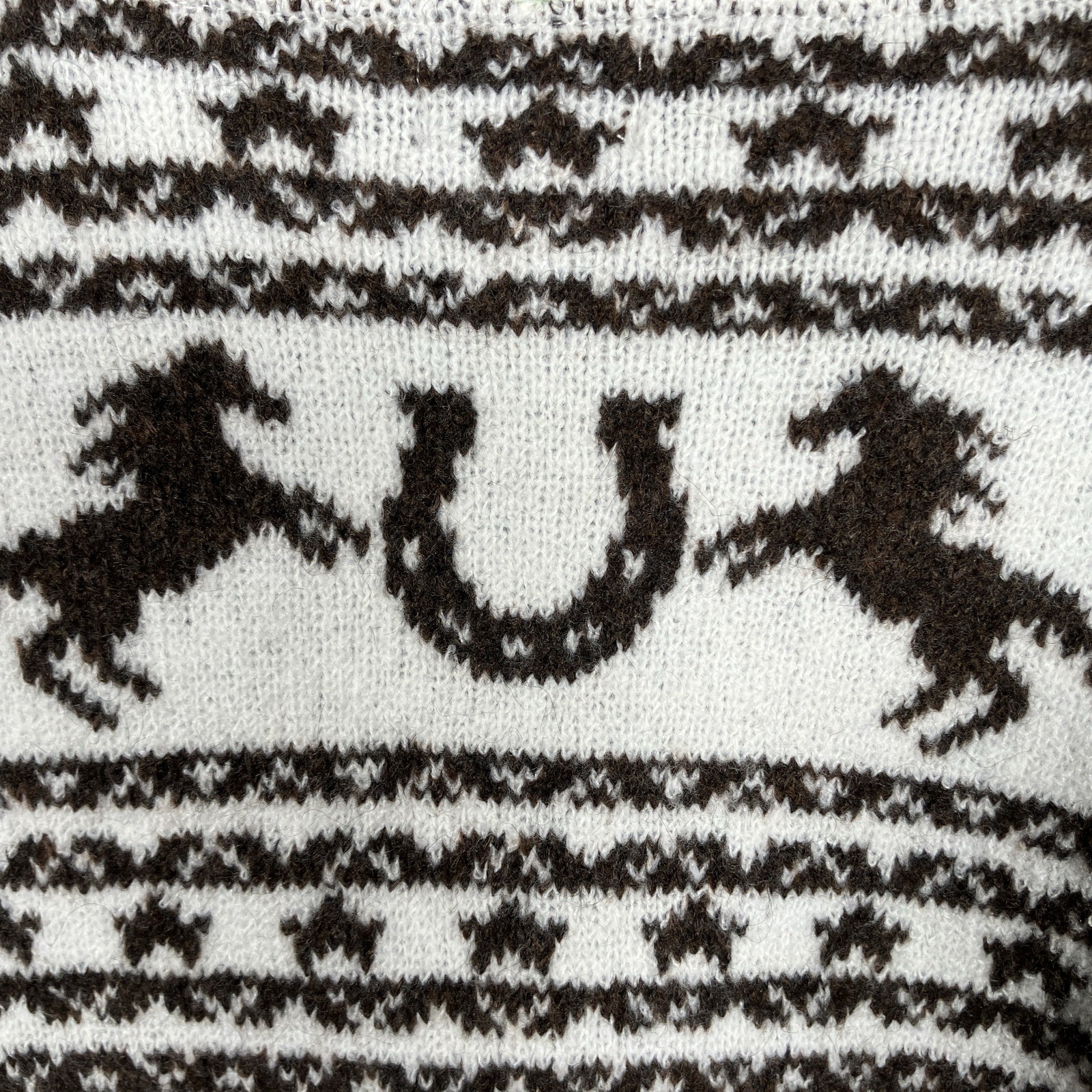 Nicole Miller Equestrian Horse Cardigan Womens Medium Southwestern Knit NWT
