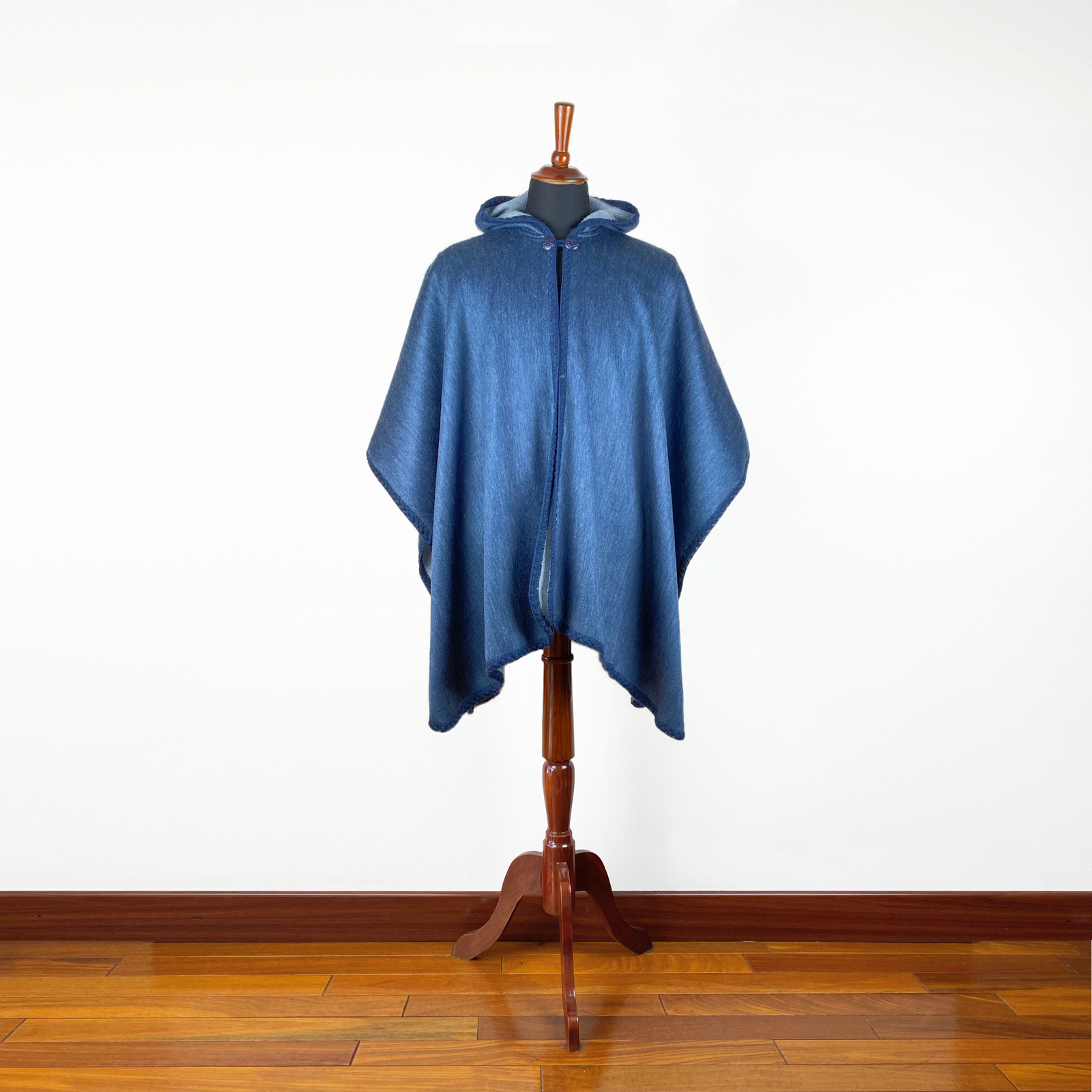 ALPACA WOOL BOHEMIAN WRAP HOODED BLANKET CAPE OPEN PONCHO SHAWL UNISEX HANDMADE