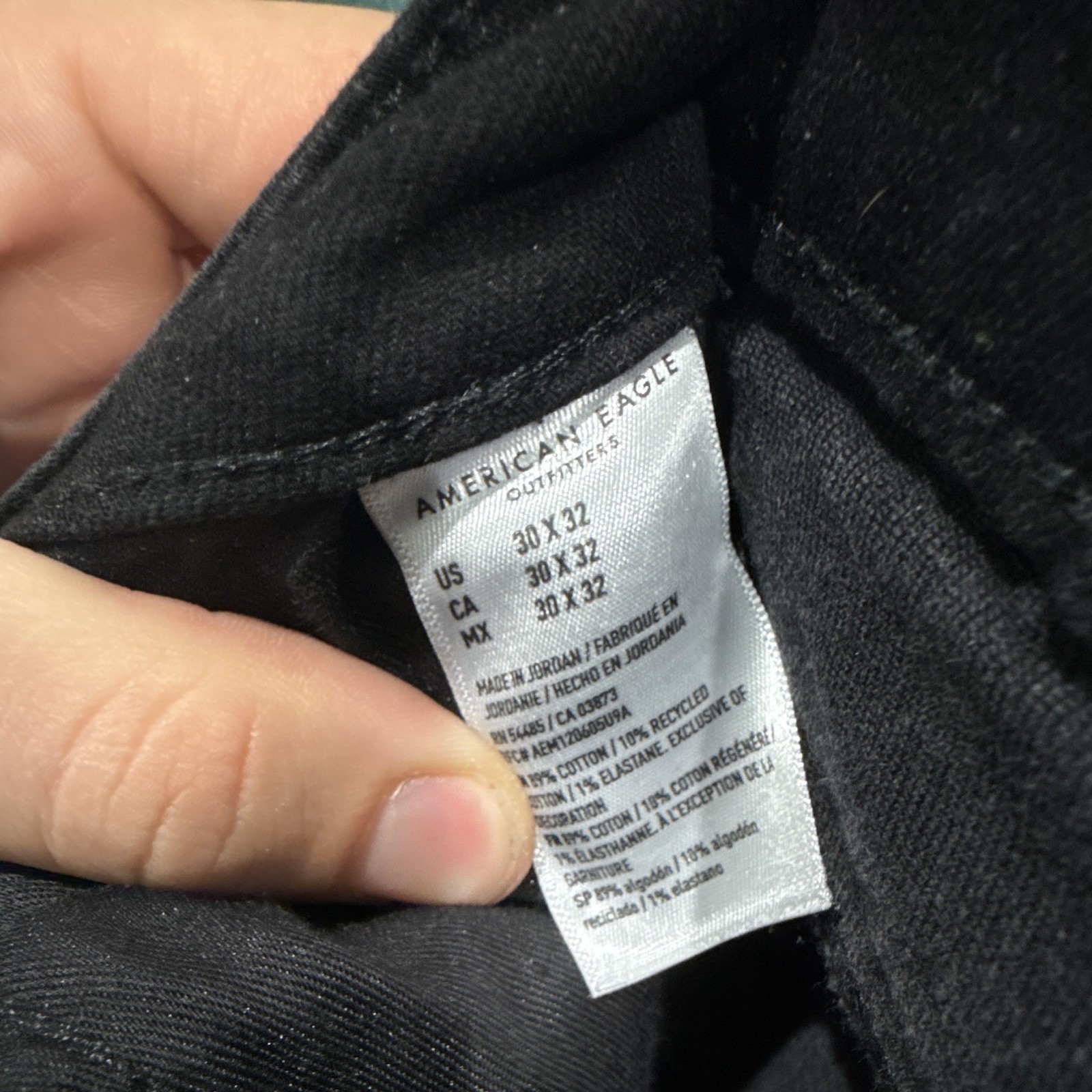 American Eagle AirFlex+ Men’s Black Skinny Slim Stretch Jeans