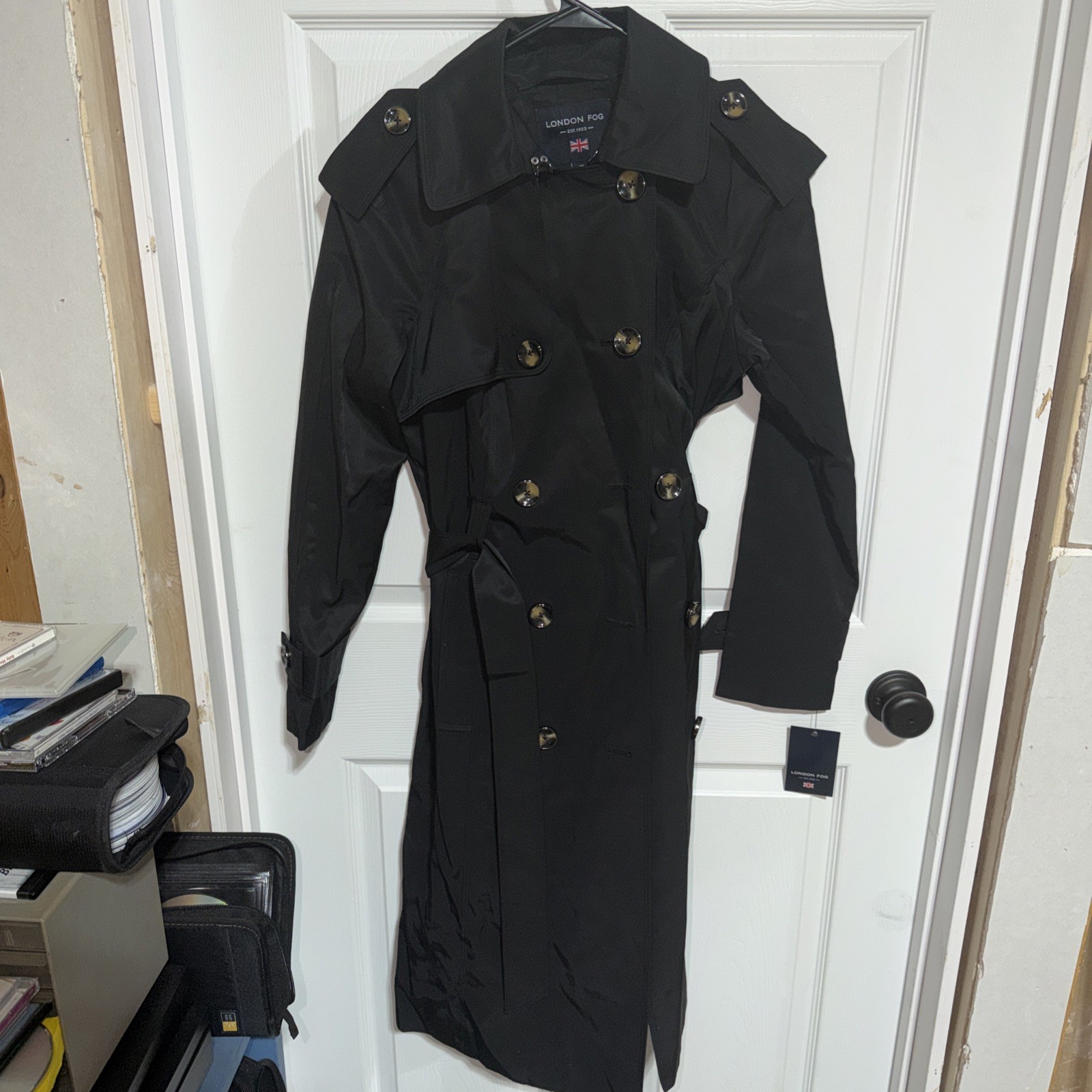 london fog womens trench coat Black Size XS, NWT
