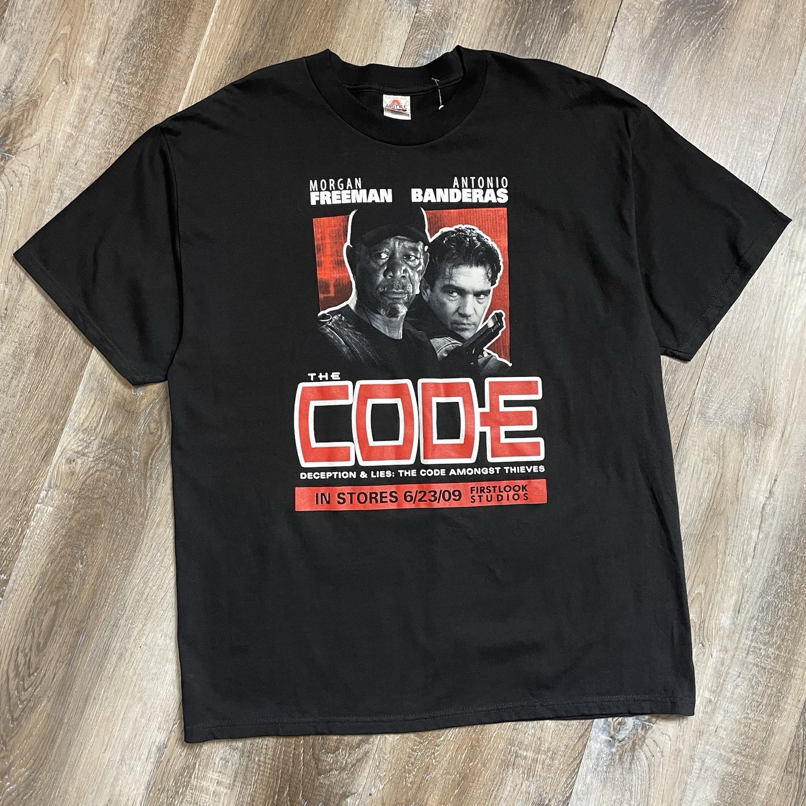 2009 The Code Vintage Movie Promo Tee Shirt Mens XL Y2K 2000s Morgan Freeman