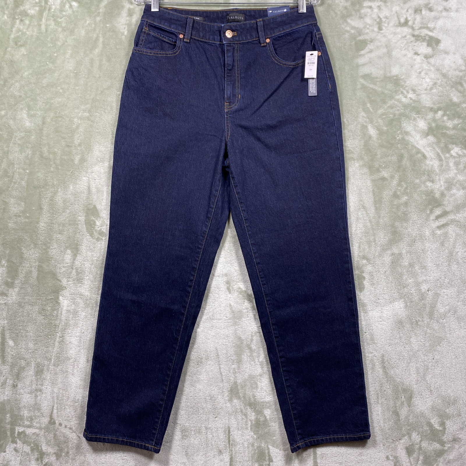 Talbots Jeans Women’s 8P 30×28 Blue High Waist Relaxed Straight Leg Full Length