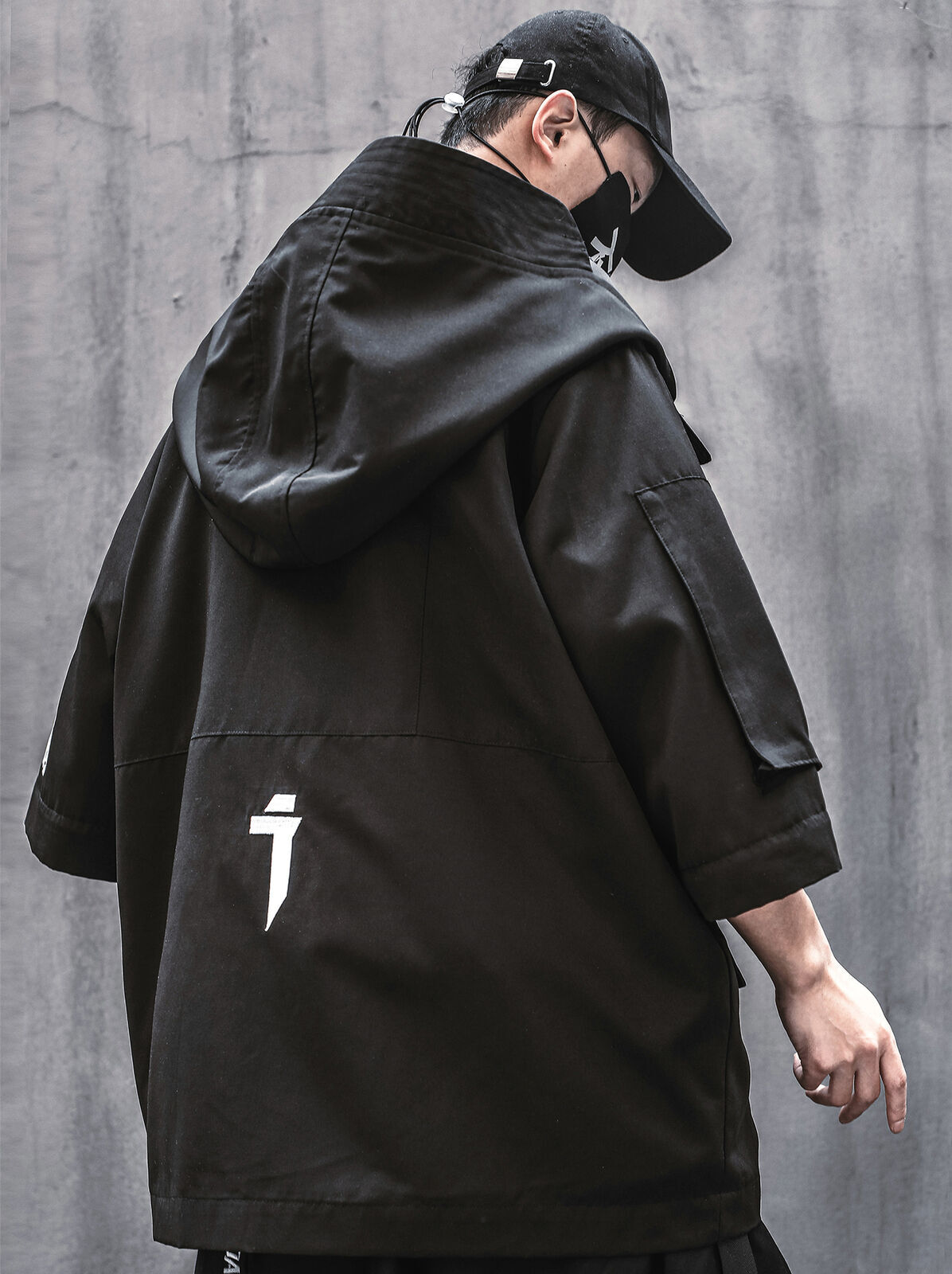 Niepce Techwear Atom Bomb Cyberpunk Windbreaker Urban Hip Hop Hooded Coat Jacket