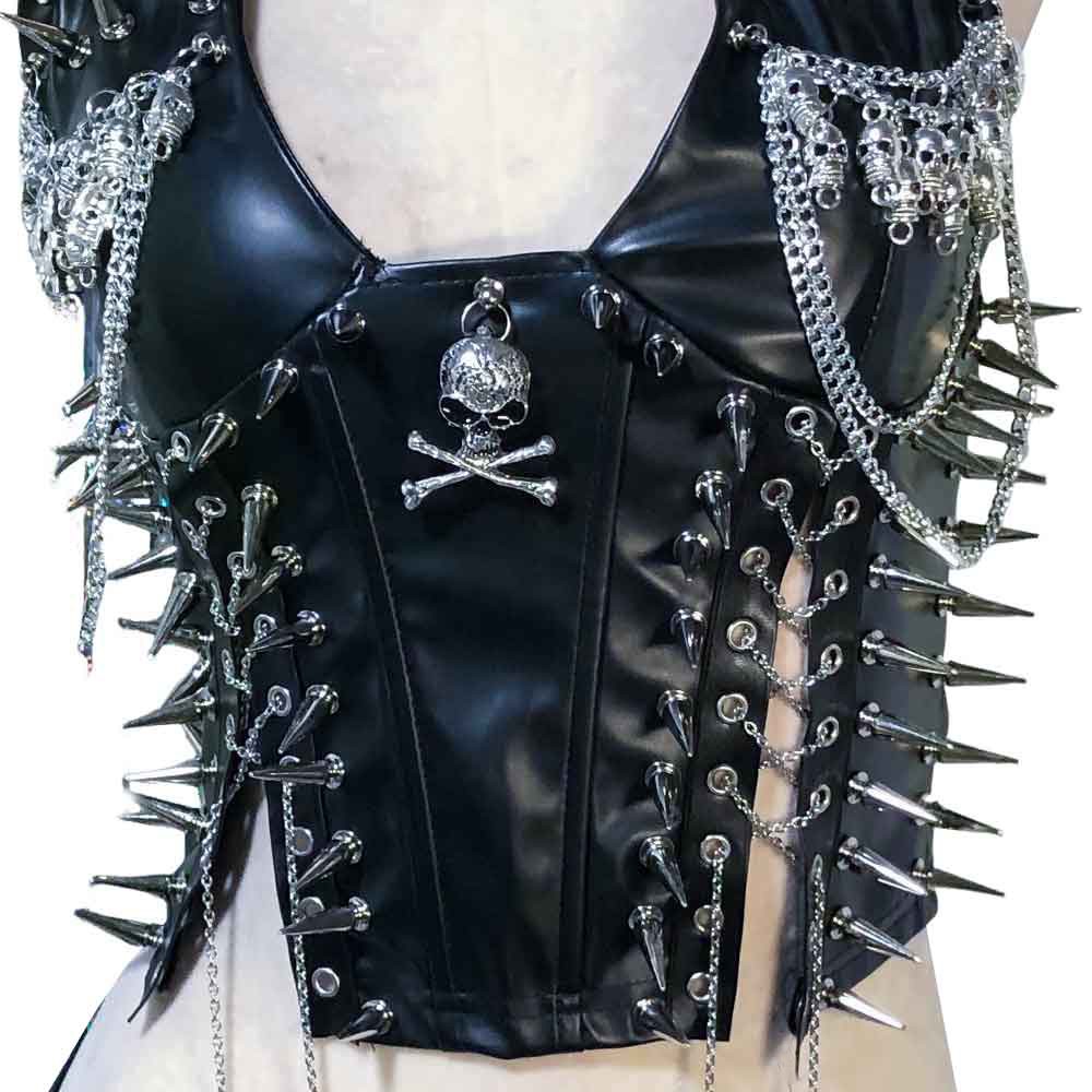 Goth Tops Emo Clothing Grunge Y2K Gothic Tank Punk Rock Clothes Spiked