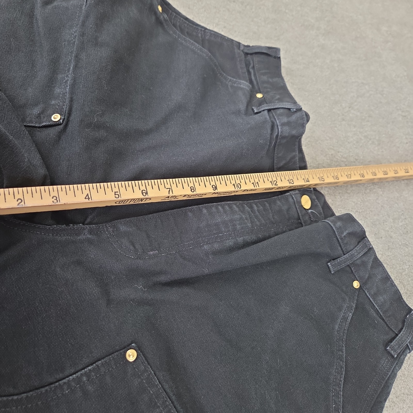 Carhartt Black Double Knee Work Pants Mens 38X34 Mens Original Fit Union Made