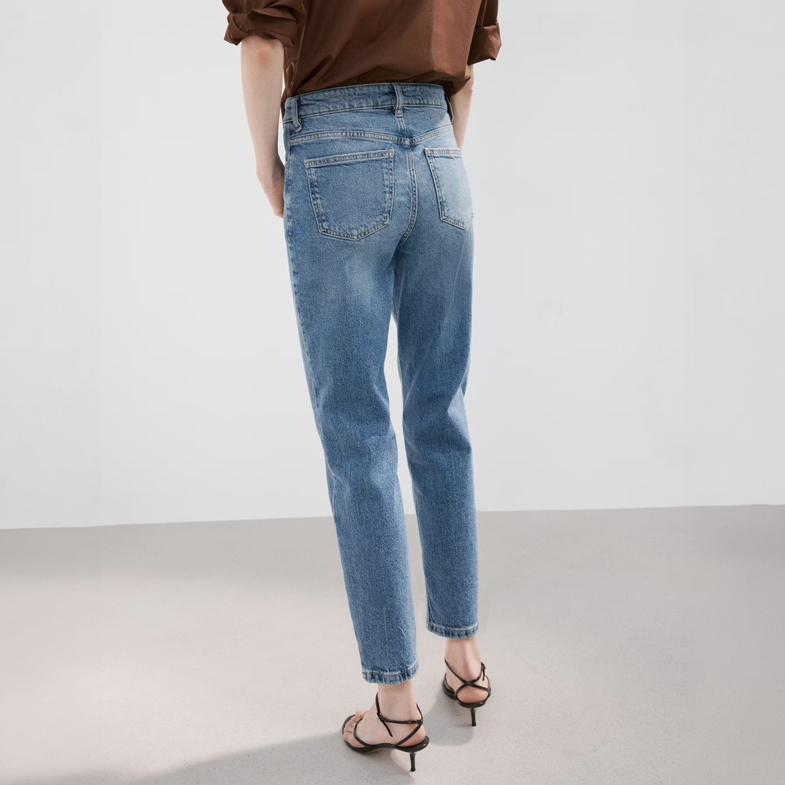 Mango Newmom Comfort High Rise Jeans Womens Size 4 Medium Blue 27011242