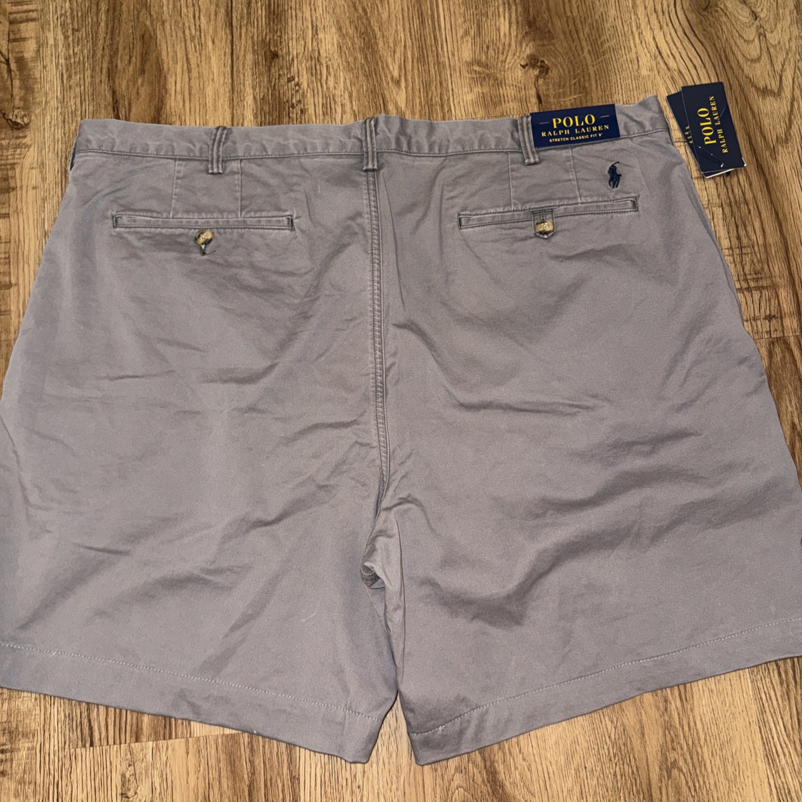Polo Ralph Lauren Stretch Classic Fit Shorts Mens 42W Gray Chino NWT Retail $74