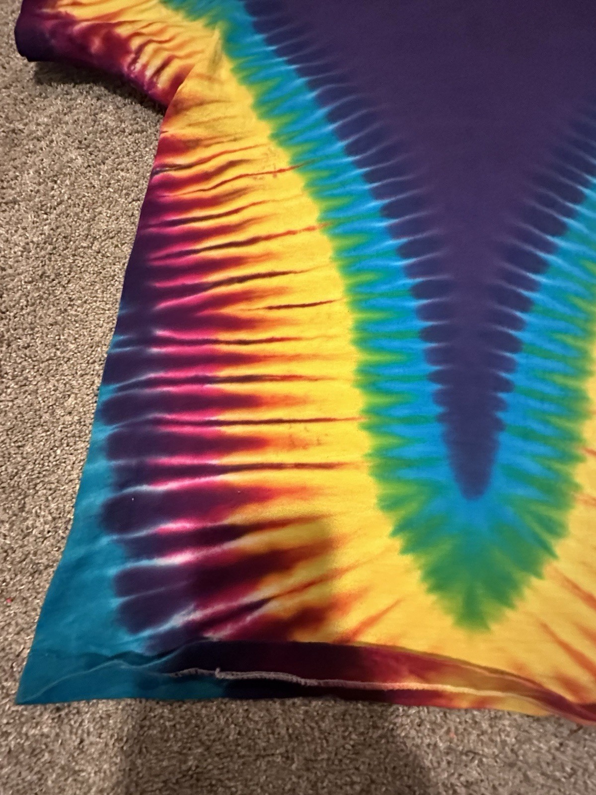 90s Bright Colorful Tye Dye Shirt Single Stitch Made In USA Give Peace A Chance
