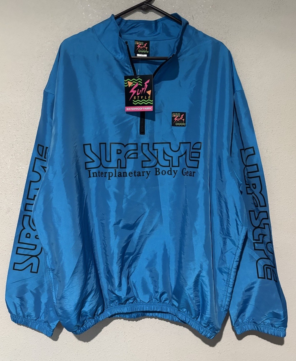 NWT Surf Style Iridescent Interplanetary Windbreaker Jacket 2XL Half Zip KK21