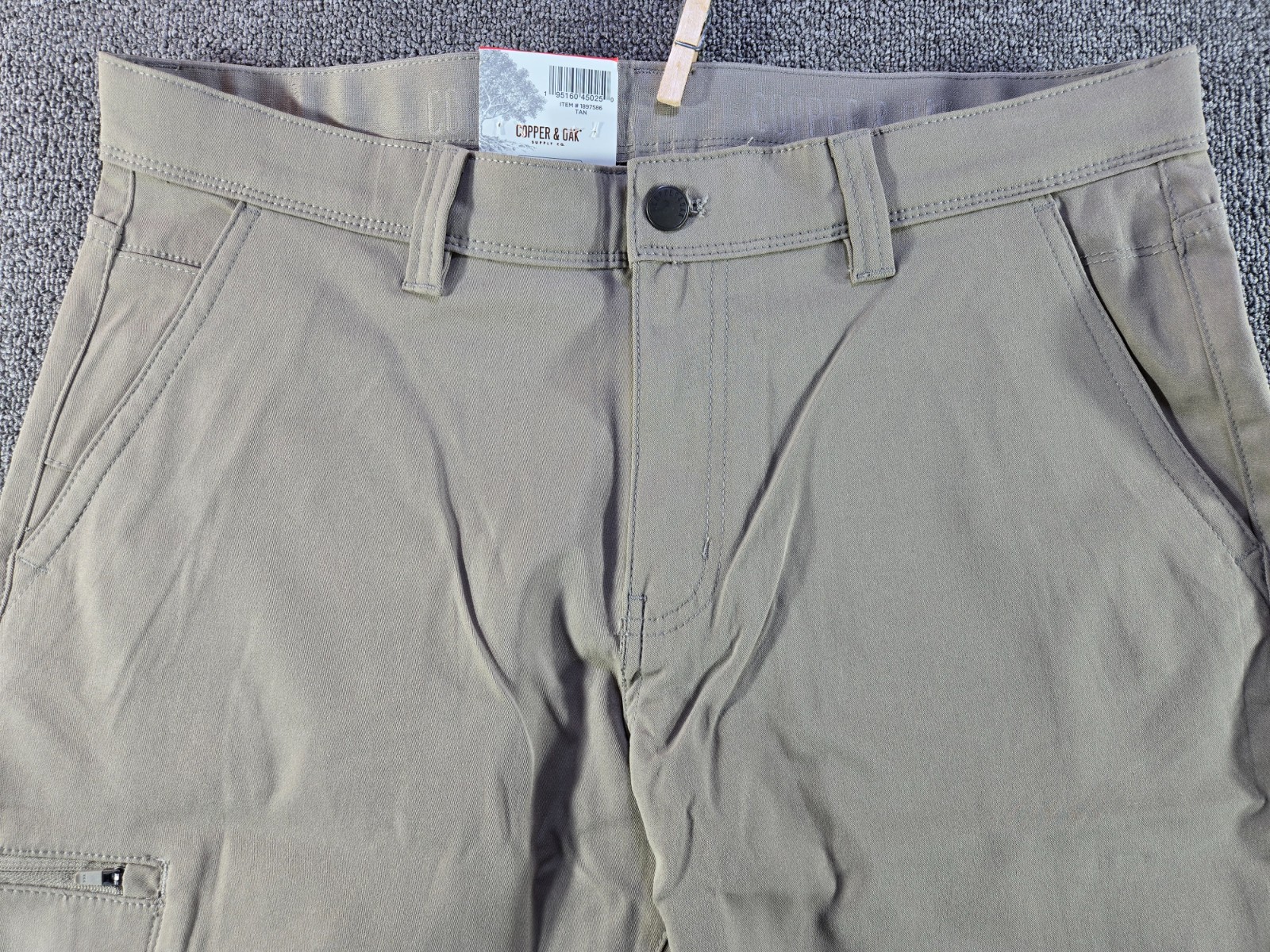 Copper and Oak Pants Men’s 34×30 NWT Stretch Hiking Tan Outdoor