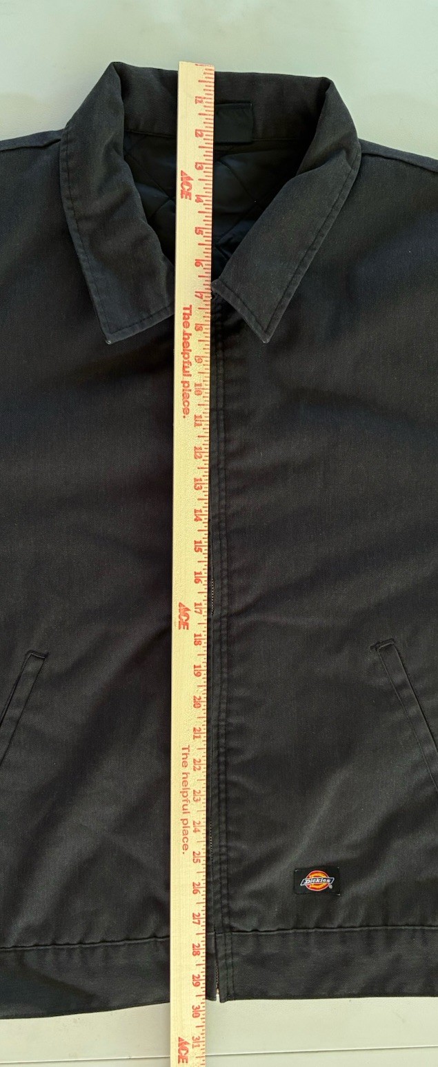 Dickies Insulated Eisenhower Front Zip Jacket – Black, Size 3XL TJ15 Bk