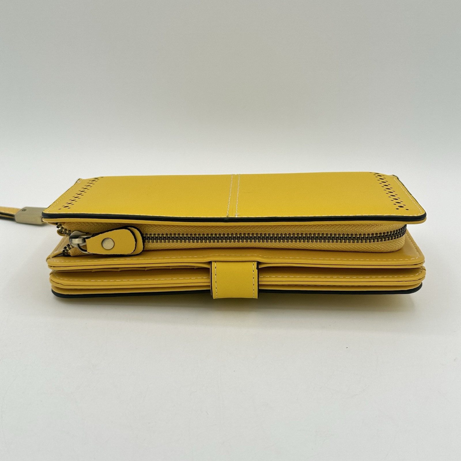 Yellow Sendefn Wallet Holds 26 Cards With Strap Zipper Pouch Cash Slots
