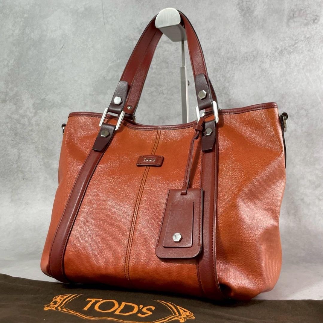 Tod’s G-Line Tote Bag PVC Leather Brown Japan Used Condition 0611962