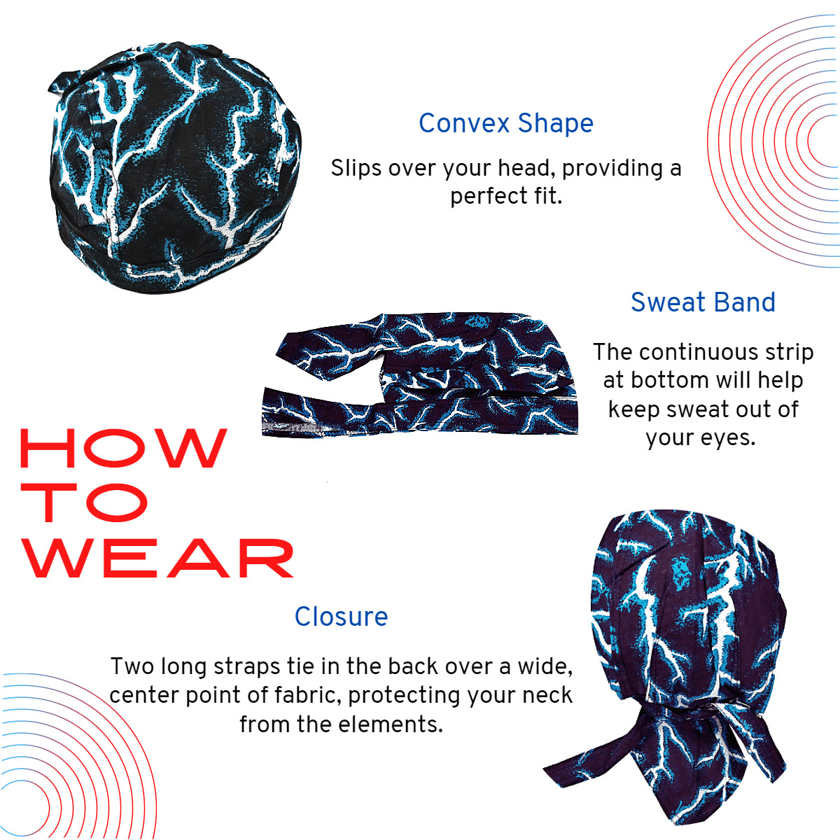 1pc Do Rag Paisley Skull Cap Cotton Head Wrap Motorcycle Biker Doo Du Bandana