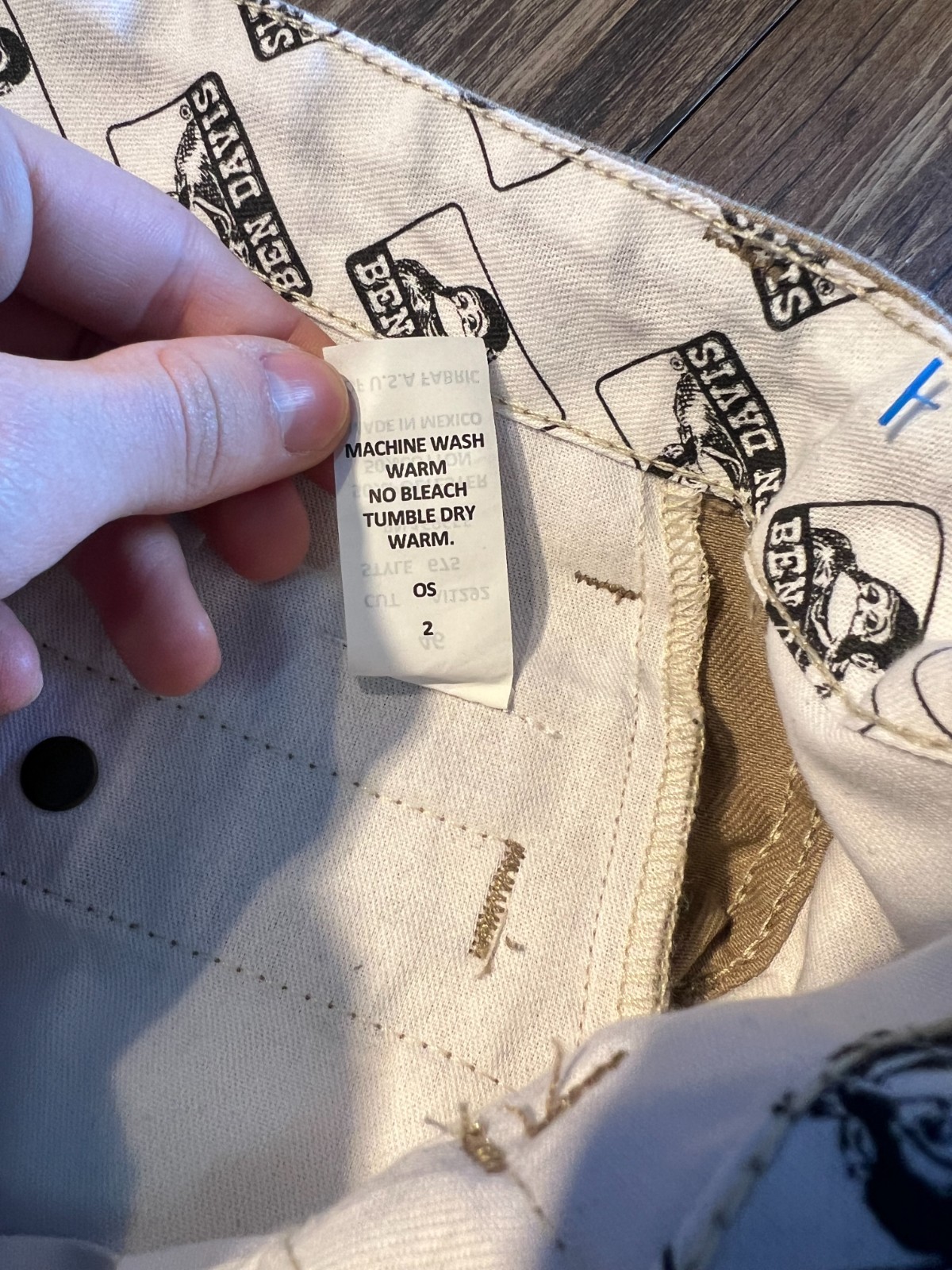 Ben Davis Gorilla Cut Work Pants Mens 46 Tan Poly Cotton Straight Leg 675