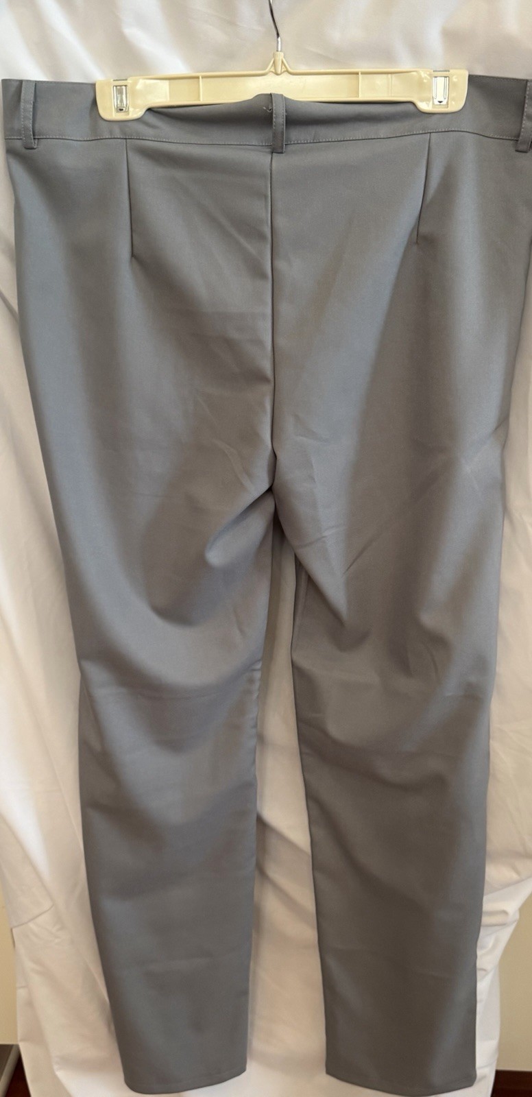 Men’s Generic Size L, Cotton Linen Lightweight Slacks, Grey, 36×32 Inseam