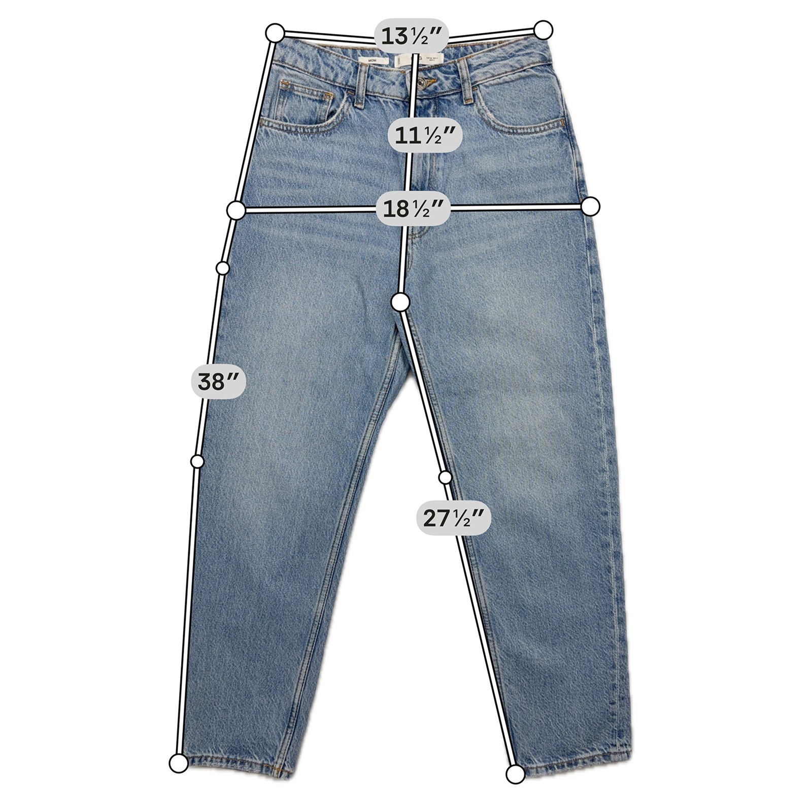 Mango Newmom Comfort High Rise Jeans Womens Size 4 Medium Blue 27011242