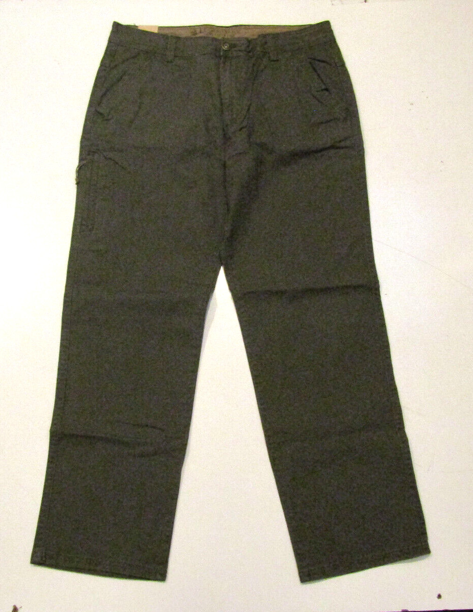 LEGENDARY OUTFITTERS Green Strech Canvas Pants Relaxed Fit 40 W 30 L NWT Mens